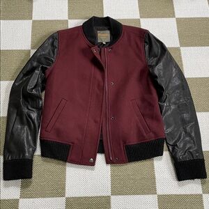 Wearmaster Madewell Maroon and Black Varsity Jacket